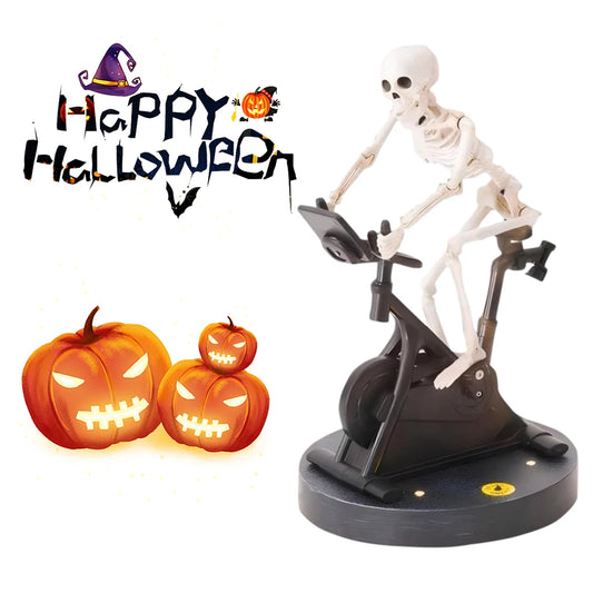 Skeleton Riding Exercise Bike Statuer  ® Infinity Gear