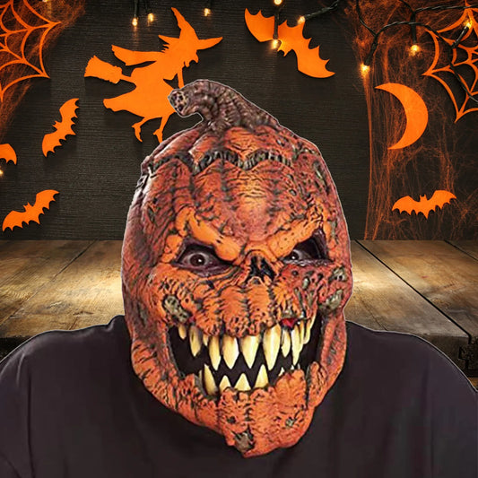 Creepy Pumpkin Head Mask Costumes Dark Harvest Ani-Motion Mask Suitable for Christmas Easter