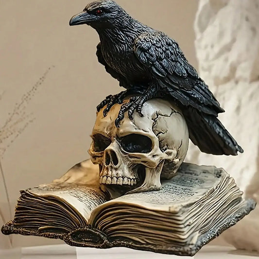 Gothic Crow Skull Acrylic Decoration