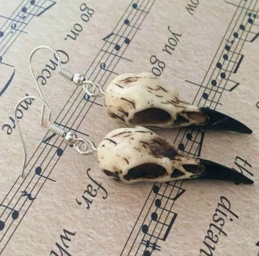 Raven Skull Earrings  ® Infinity Gear